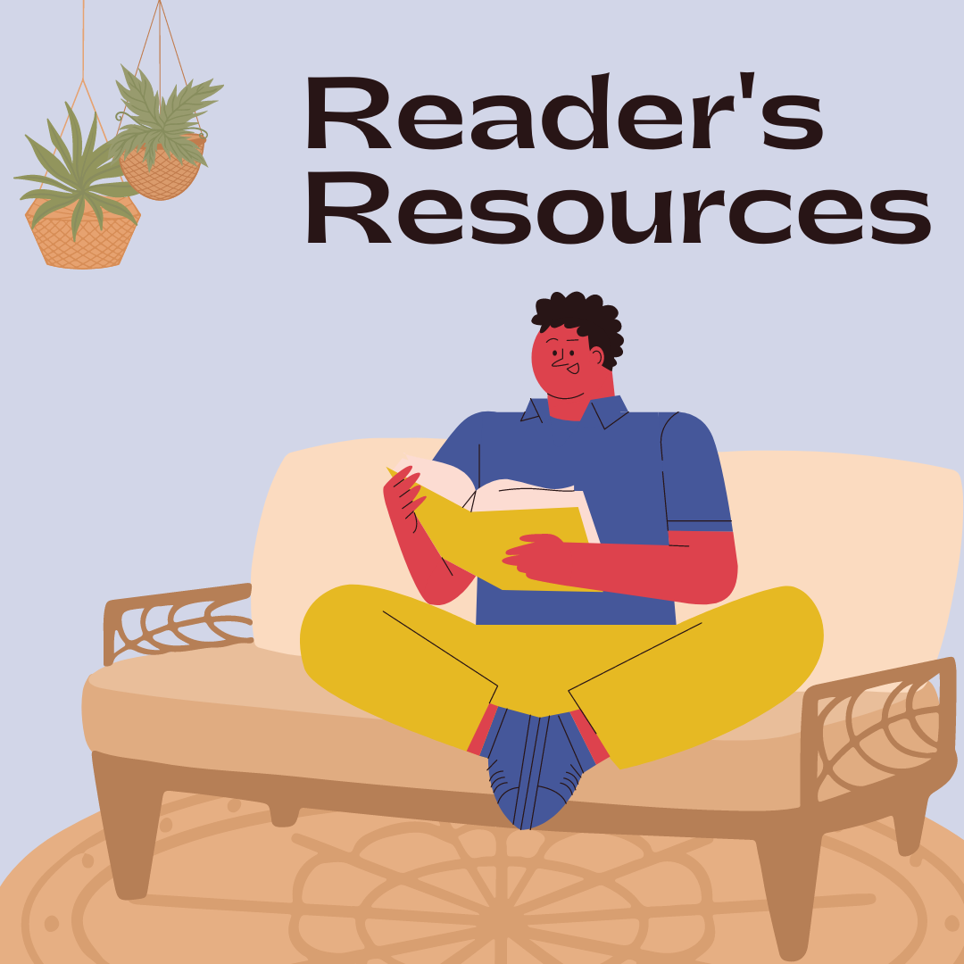 Reader's Resources - individual reading on couch